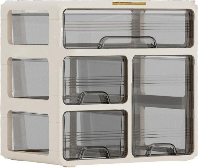 Schreibtischorganizer von aimo mit Schublade und mehreren Fächern aus Kunststoff in Grau - Bild 1