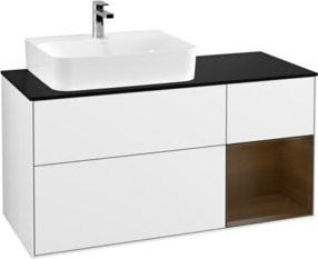 V&B Waschtischunterschrank Finion mit Wandbeleuchtung, Farbe Weiß, B/T/H: 120 x 50,1 x 50,1 cm - Bild 1
