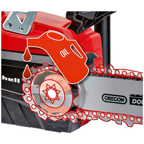 Einhell Power X-Change Akku-Kettensäge GE-LC 18/25 Li Solo in Rot/Schwarz mit 25 cm Schwertlänge - Bild 4