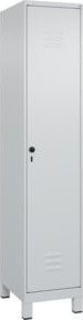 C+P Spind Classic PLUS Garderobenschrank mit 1 Abteil in Grau, Höhe: 195 cm, Breite: 40 cm, Tiefe: 50 cm - Bild 1
