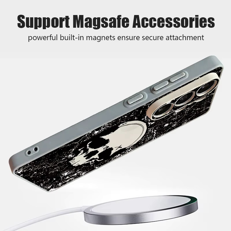 Magnetische Handyhülle mit Skelett-Muster für Samsung Galaxy S26 S25 S24 S23 Ultra S25 FE A57 A56 A37 A17 A55 A26 A36 in Blau - Bild 2