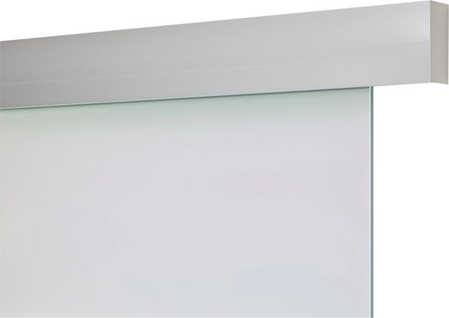 Skyscope Lifeline Schienenset für einflügeliges Glas aus Aluminium in Silber Matt mit Griff und 2 Selbsteinzügen, Höhe: 190 cm - Bild 1