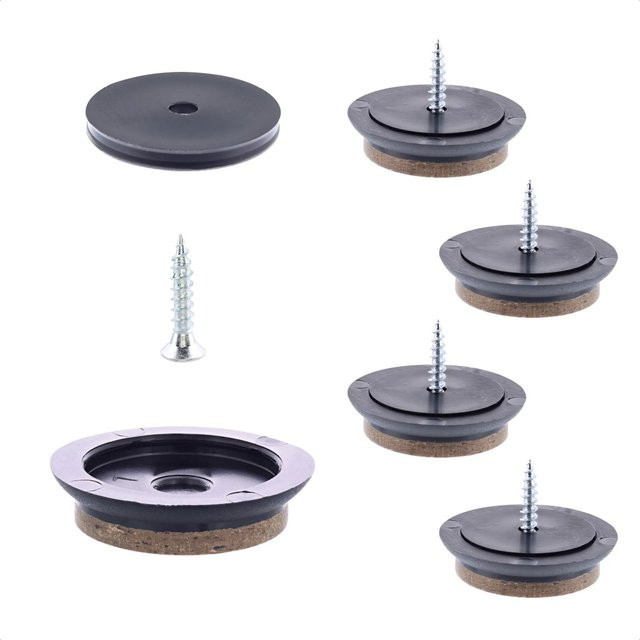 Wagner Gleiter-Set QuickClick Slim Syno EH7852 Braun 4-tlg. Ø 30 mm - Bild 1