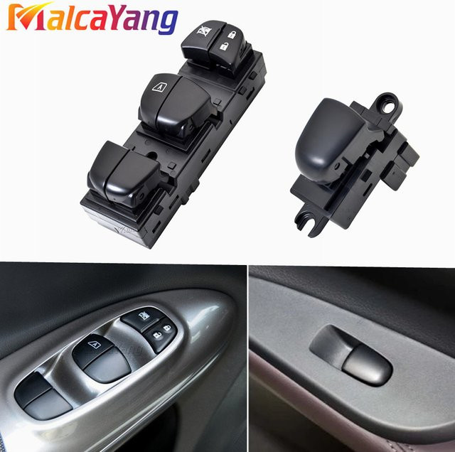 Malcayang Fenster Schalter Taste in Schwarz für Nissan Qashqai Altima Sylphy Tiida X-Trail - Bild 1