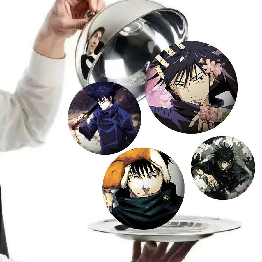 Kayou Brosche, F-Fushiguro M-Megumi, Runde Anstecknadel, Cartoon-Idol-Cosplay - Bild 1