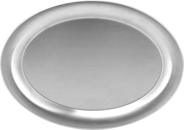 CosyHome Servierschale aus Edelstahl, oval und klein, Farbe Silber/Grau - Bild 1