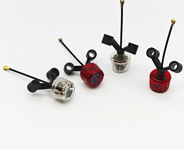 Creapart 5,8 GHz Stubby Antenne mit Halterung UFL/IPX1 in Weiß für FPV Drone Sender Caddx VISTA Polar Nebula Digital HD FPV System (LHCP/RHCP) - Bild 1