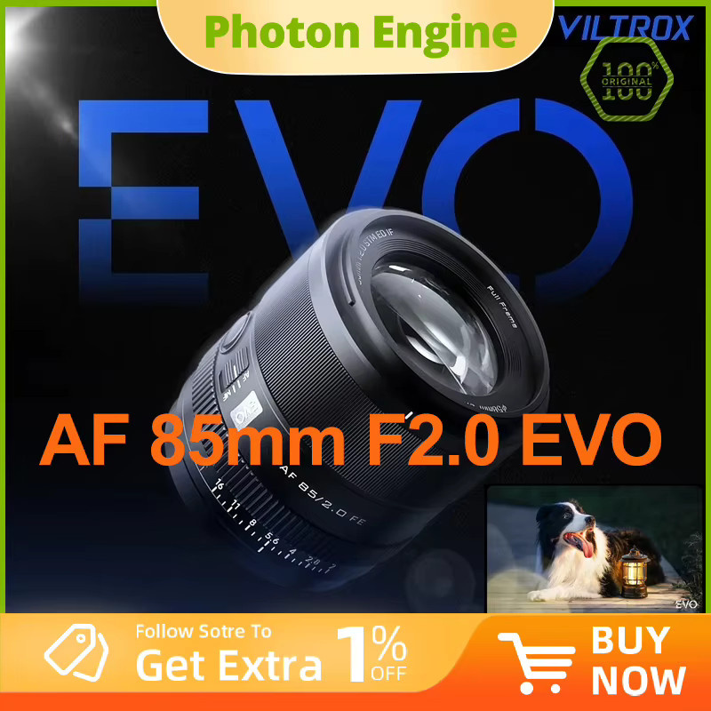 Viltrox AF 85mm F2.0 EVO FE Kameraobjektiv für Sony E-Mount Vollformat Spiegellose Kameras, Schwarz - Bild 1