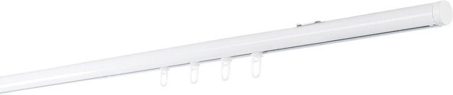 ONDECO Wandträger Mini Profil 1-läufig mit Endstück Cap in Weiß, Länge: 260 cm, Durchmesser: 20 mm - Bild 1