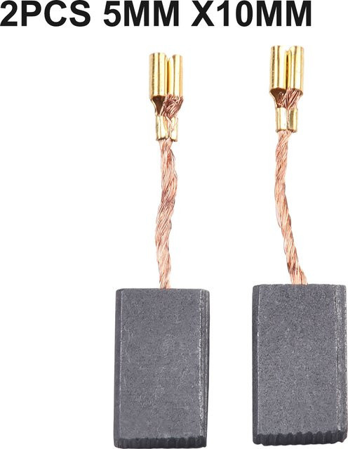 2er-Set Bosch Kohlebürsten Ersatz für Winkelschleifer GWS und Kreissäge PKS, Maße: B: 5 mm, T: 10 mm, H: 17 mm - Bild 1