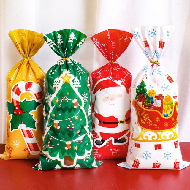 50 Stück Weihnachts-Süßigkeitentüten mit Santa-Motiv in Mehrfarbig für Weihnachts- und Neujahrsfeiern - Bild 1
