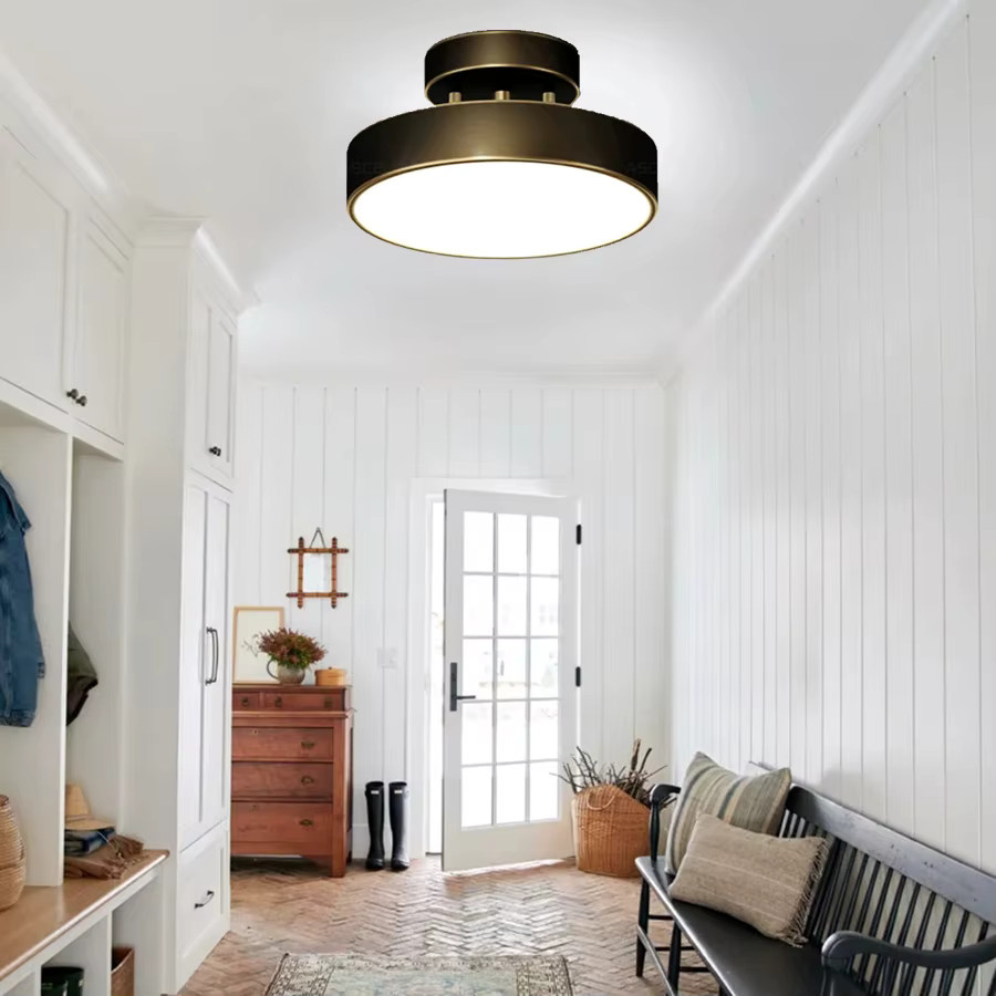 ASCELINA LED-Deckenleuchte in Schwarzgold mit integriertem Cool White Licht für Wohnzimmer, Schlafzimmer und Flur - Bild 3