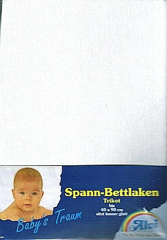 Alvi Spannbettlaken Jersey aus Baumwolle in Silber, Breite: 40 cm, Länge: 90 cm - Bild 1