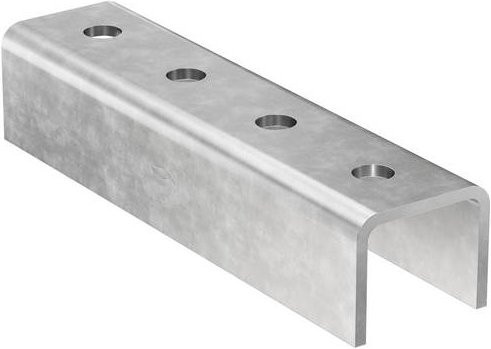 Fischer FUF OC 41 fvz Schienenverbinder aus Stahl, 20 Stück, Länge: 200 mm, Farbe: Silber - Bild 1