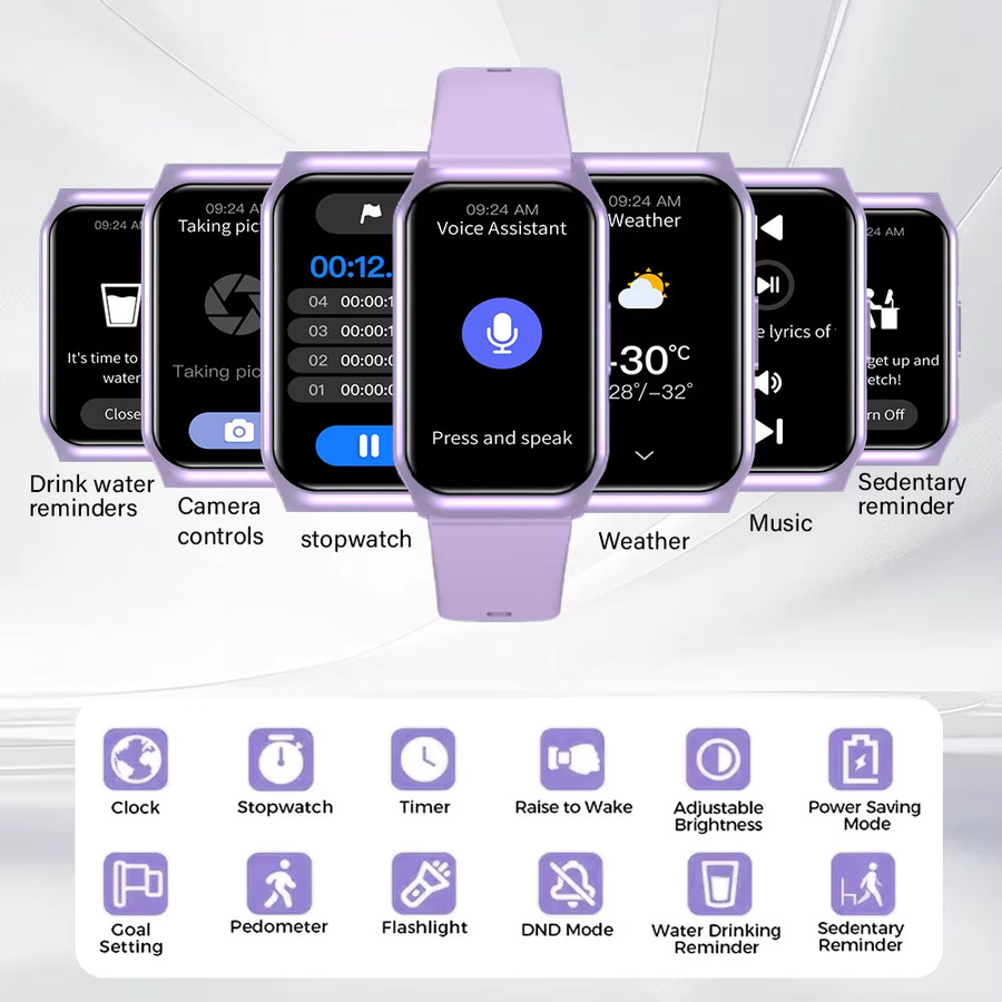 LAXASFIT Smartwatch mit 1,45 Zoll HD-Bildschirm, Bluetooth-Anruf, Sprachsteuerung und Fitness-Tracker für Android und iOS, Grün, Unisex - Bild 6