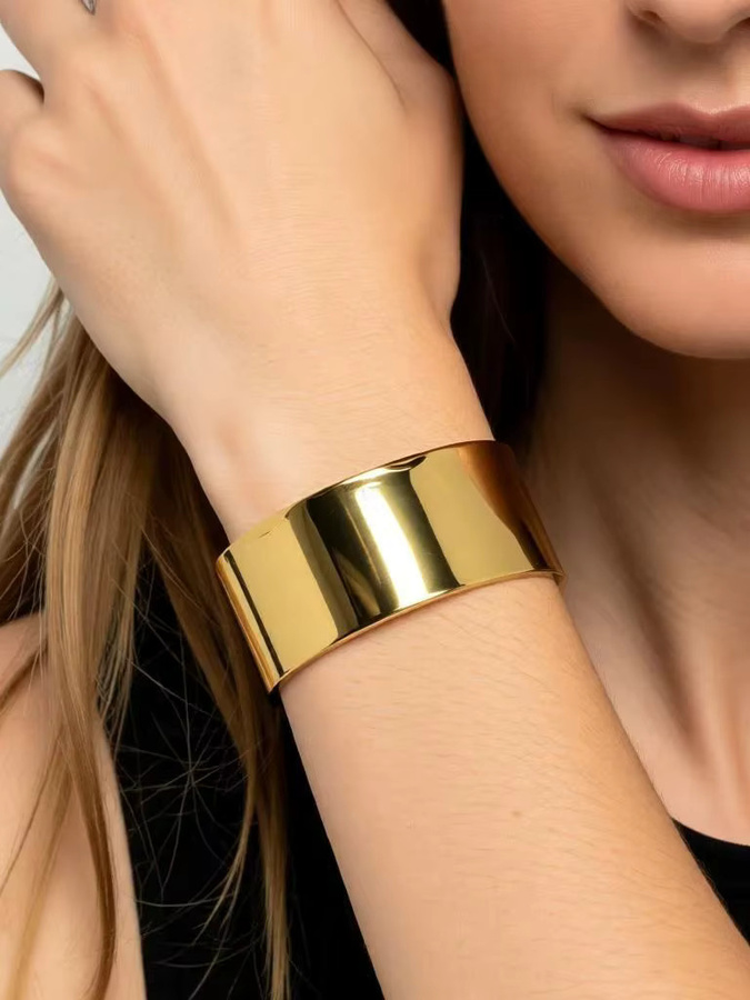 ACECHANNEL Sklavenarmbänder Edelstahl, Gold, Unisex - Bild 2