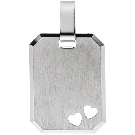 Colfem Anhänger Herz, 925 Silber, matt, Unisex - Bild 1