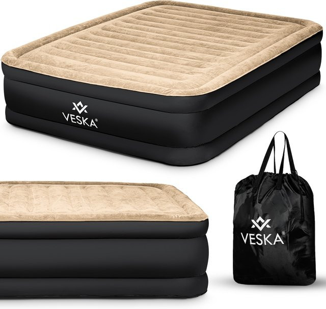 Selbstaufblasendes Veska Luftbett Double in Grau/Mehrfarbig, B/L: 140 x 200 cm - Bild 1