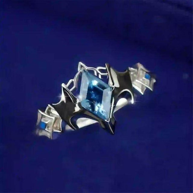 Ring, Silber, Kristall, Unisex - Bild 1