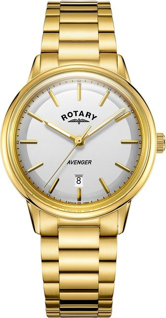 Rotary Avenger Armbanduhr, Quarz, Edelstahl, Silber, 38 mm, Herren - Bild 1