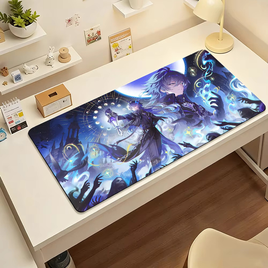 Genshin Impact Flins Gaming Mauspad in Multicolour, rutschfeste Schreibtischunterlage aus Gummi für PC und Laptop - Bild 6