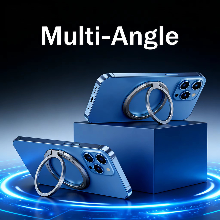 Magnetischer Telefonringhalter für MagSafe in Lila, abnehmbarer Fingergriff und 360 Grad drehbarer Ständer für iPhone und Samsung - Bild 2