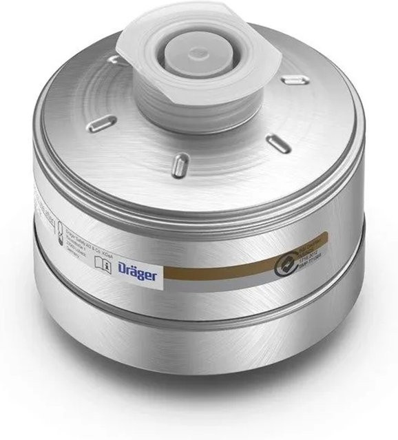 Dräger Gasfilter 1140 für Gasmasken mit Rd40 Anschluss in Silber - Bild 1