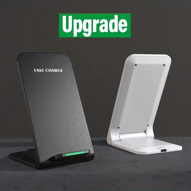 KEPHE 15W Schnellladegerät mit Doppelspule und Telefonständer, kompatibel mit iPhone 11-17 Serie und Samsung S20-S23 Serie, in Schwarz oder Weiß - Bild 5