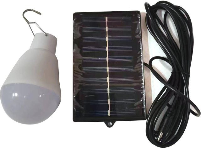 TOMTOP JMS Solar-LED-Notfall-Glühbirne mit Haken in Weiß für Garten und Außenbereich - Bild 1