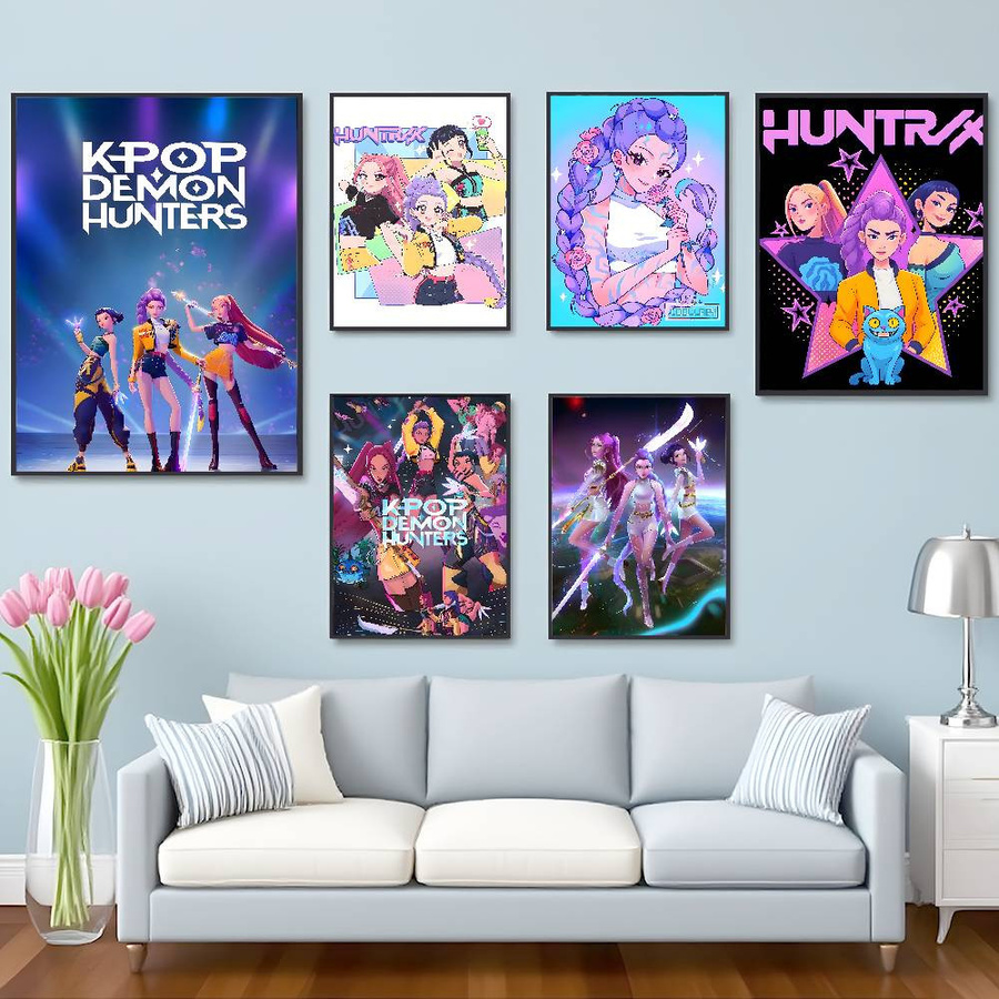KPop D-Demon H-Hunters Poster von Monika Chen, selbstklebend und wasserfest, Mehrfarbig, Breite: 30 cm, Höhe: 40 cm - Bild 1