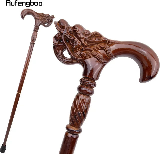Rufengbao Drachenbrauner modischer Holzstab, Fantasy, Holz, 92 cm - Bild 1