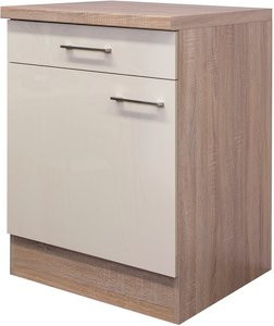 Flex-Well Küchenunterschrank Nepal in Sonoma Eiche Nachbildung, Farbe: Beige/Braun, B/T/H: 60 x 22,1 x 86 cm - Bild 1
