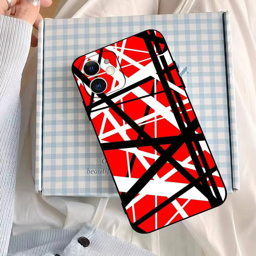 E-Eddie Van Halen Grafik-Gitarren Handyhülle aus schwarzem Silikon für iPhone 17 16 15 14 13 12 11 Pro Max Mini X Xs XR - Bild 3