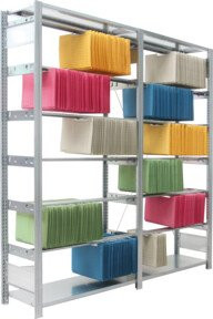 Regalwerk Zippel Pendelhefter-Regal Grundfeld mit 7 Ebenen, H x B x T: 232,5 x 100,5 x 35 cm - Bild 1