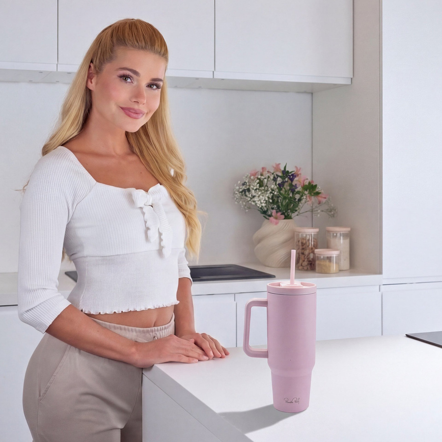 Fackelmann Pamela Reif Thermotrinkbecher Pink, 1,2 l - Bild 2