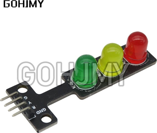 GOHJMY Mini 5V Ampel LED-Anzeigemodul mit Rot, Gelb und Grün für Arduino und Ampelsystemmodelle - Bild 1