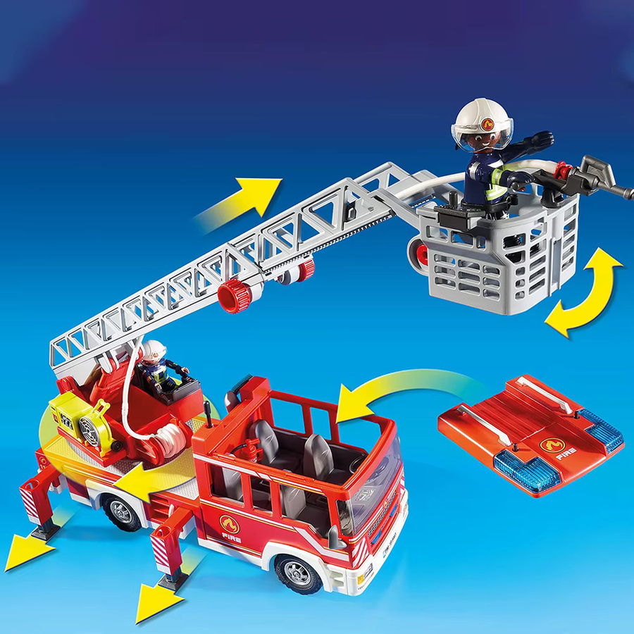 MSFTOYS Feuerwehr Feuerwache mit Luftleiter, Puzzle, mit Licht und Sound - Bild 2