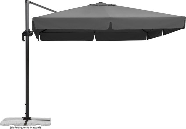 Schneider Ampelschirm RHODOS in Anthrazit mit Aluminiumgestell und Polyesterbespannung, B/B: 300 x 300 cm - Bild 1