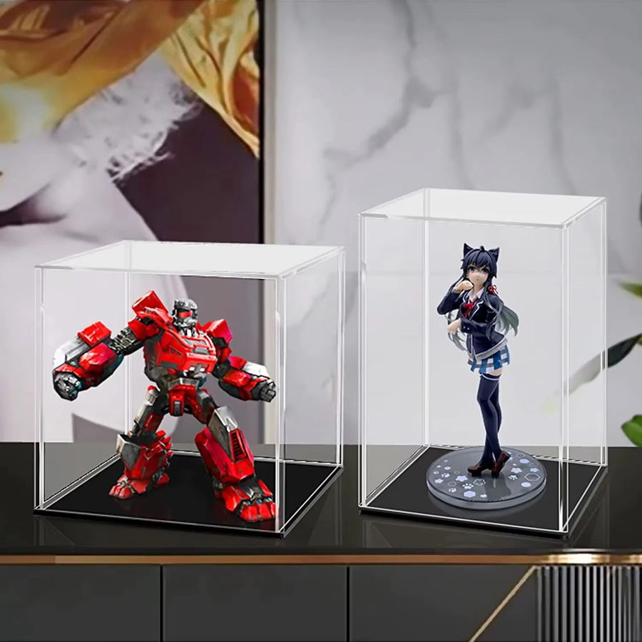 Transparente Acryl Display Box mit schwarzem Boden zur Aufbewahrung und Präsentation von Actionfiguren und Spielzeug - Bild 4