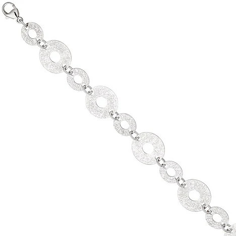 Colfem Armband 925 Sterling Silber, Struktur, 20 cm, Unisex - Bild 1