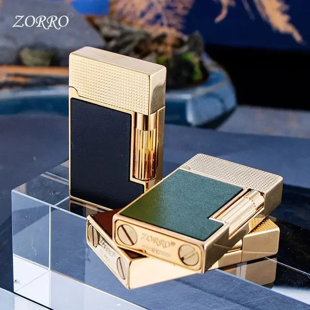 ZORRO Paris Stud Gold Leder Kerosin Feuerzeug für Herren - Bild 1