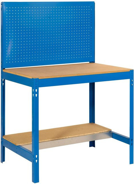 PROREGAL Werkbank Buffalo mit Werkzeugwand in Blau, Höhe: 84 cm, Breite: 150 cm, Tiefe: 61 cm, Traglast 600 kg - Bild 1