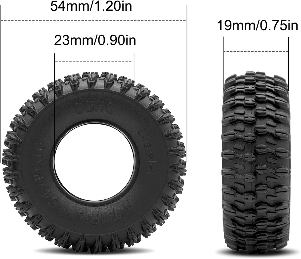 OGRC 1.0 Crawler-Reifen Super Soft, RC-Reifen, mit zweistufigem Schaumstoff - Bild 2