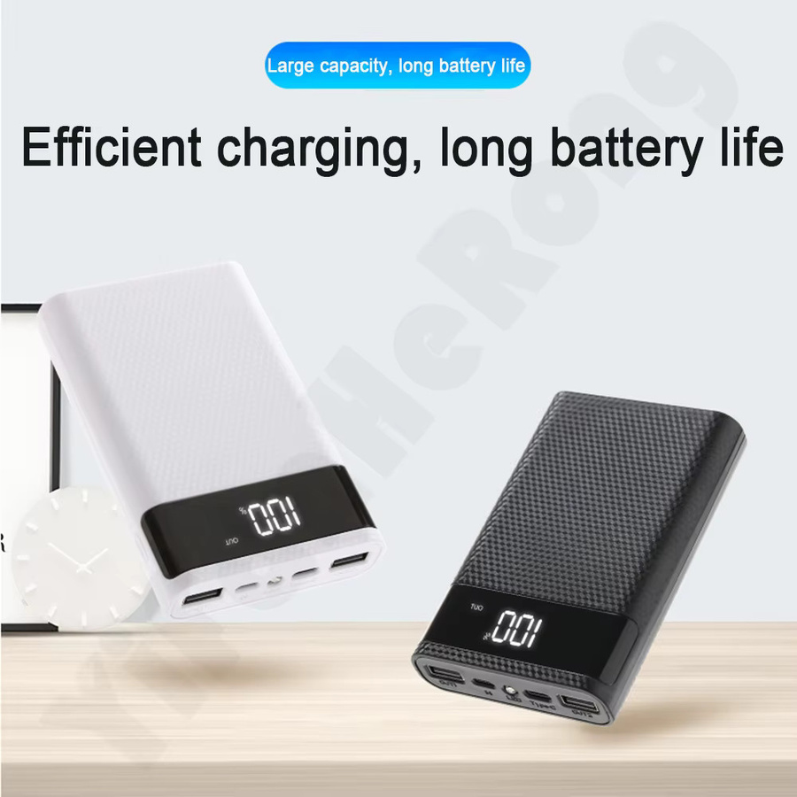 YiFanHeRong DIY Powerbank Gehäuse für 8x 18650 Akkus, Tragbare 5V Externe Batterie Ladestation in 4 Farben - Bild 3