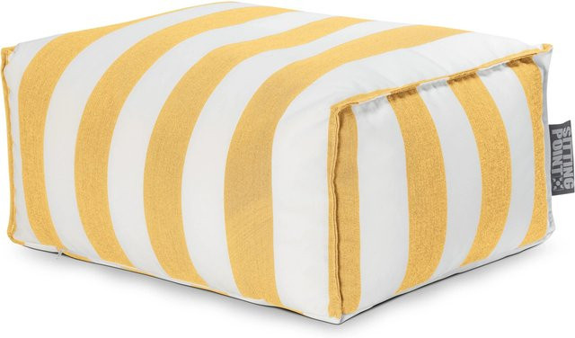 Sitting Point Hocker Santorin Roll 100 mit Rollen, Gelb Streifen-Muster, B/T/H: 65 x 55 x 35 cm - Bild 1