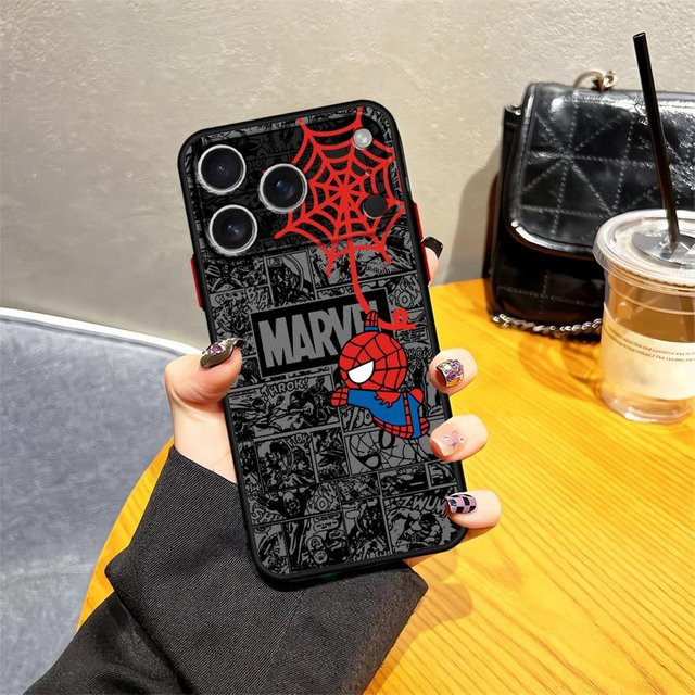 Marvel Spiderman Handyhülle für iPhone in Schwarz - Bild 1