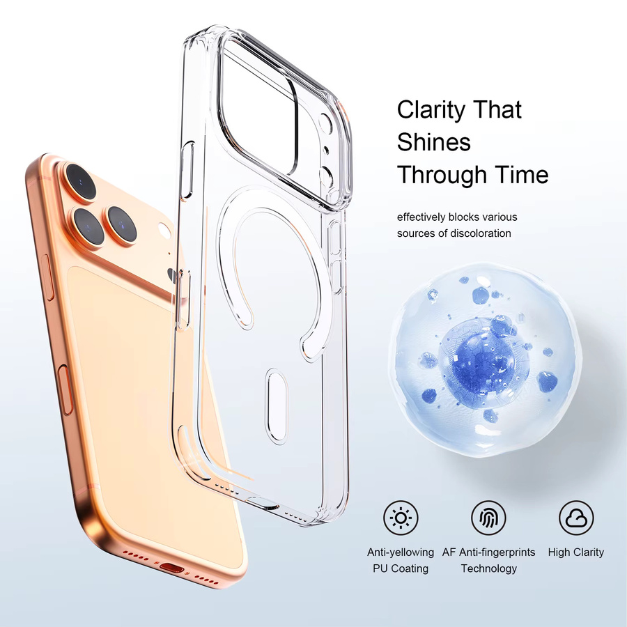 Bonola Magnetische Schutzhülle für iPhone 17 Pro Max, iPhone 17 und iPhone 17 Air, Stoßfest und Transparent - Bild 3