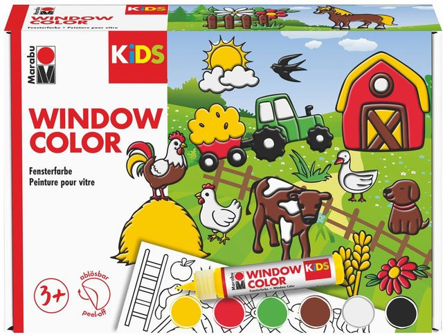 Marabu Kids Window Color Set Bauernhof Bunt / Mehrfarbig - Bild 1