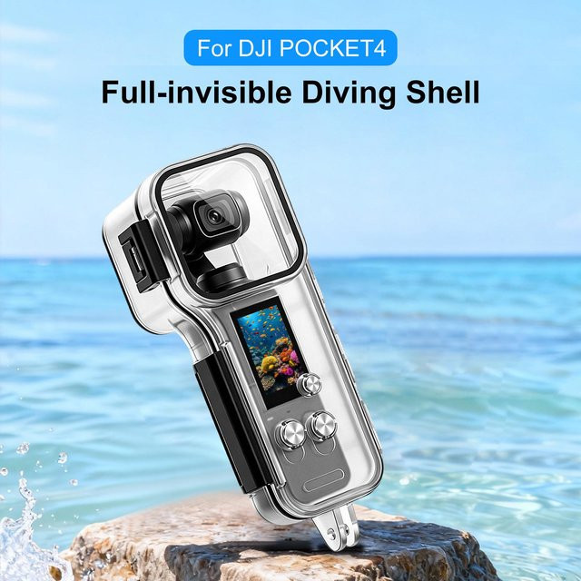 PULUZ Unterwasser-Tauchgehäuse für DJI Osmo Pocket 4 Gimbal-Kamera in Transparent - Bild 1