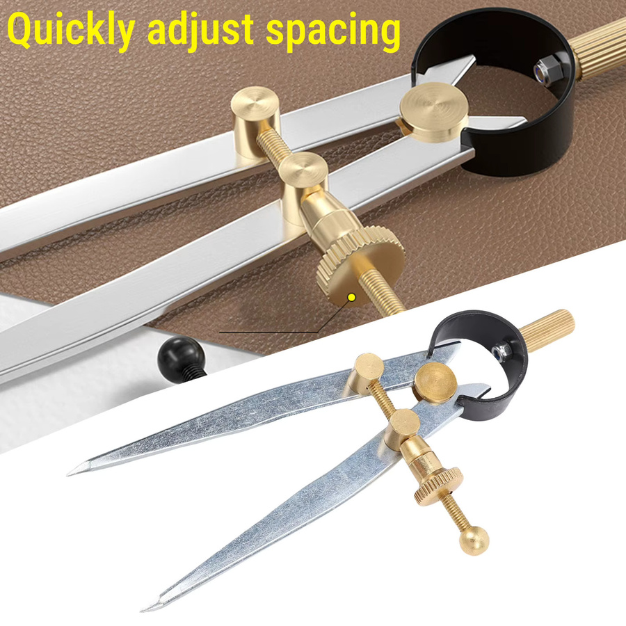 VBESTLIFE Spring Wing Divider Messschieber aus Stahl in Silber, verstellbar und abschließbar, 10,2 cm - Bild 3